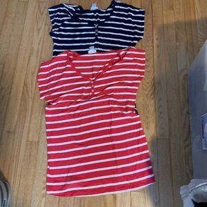 Lot of two maternity large shirts